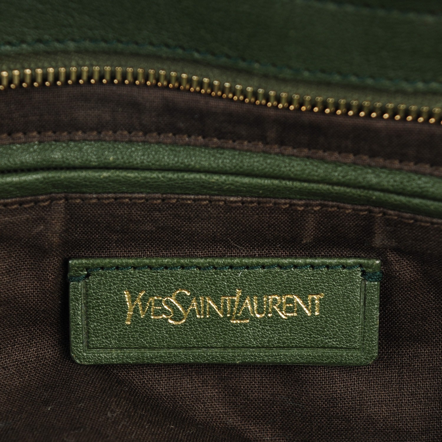 Saint Laurent Sheepskin Large Cabas Chyc Dark Green 6 of 11
