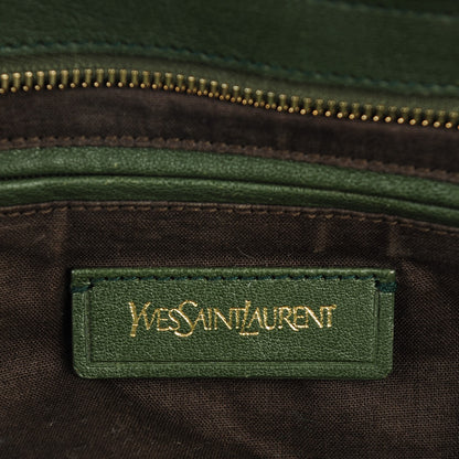 Saint Laurent Sheepskin Large Cabas Chyc Dark Green 6 of 11