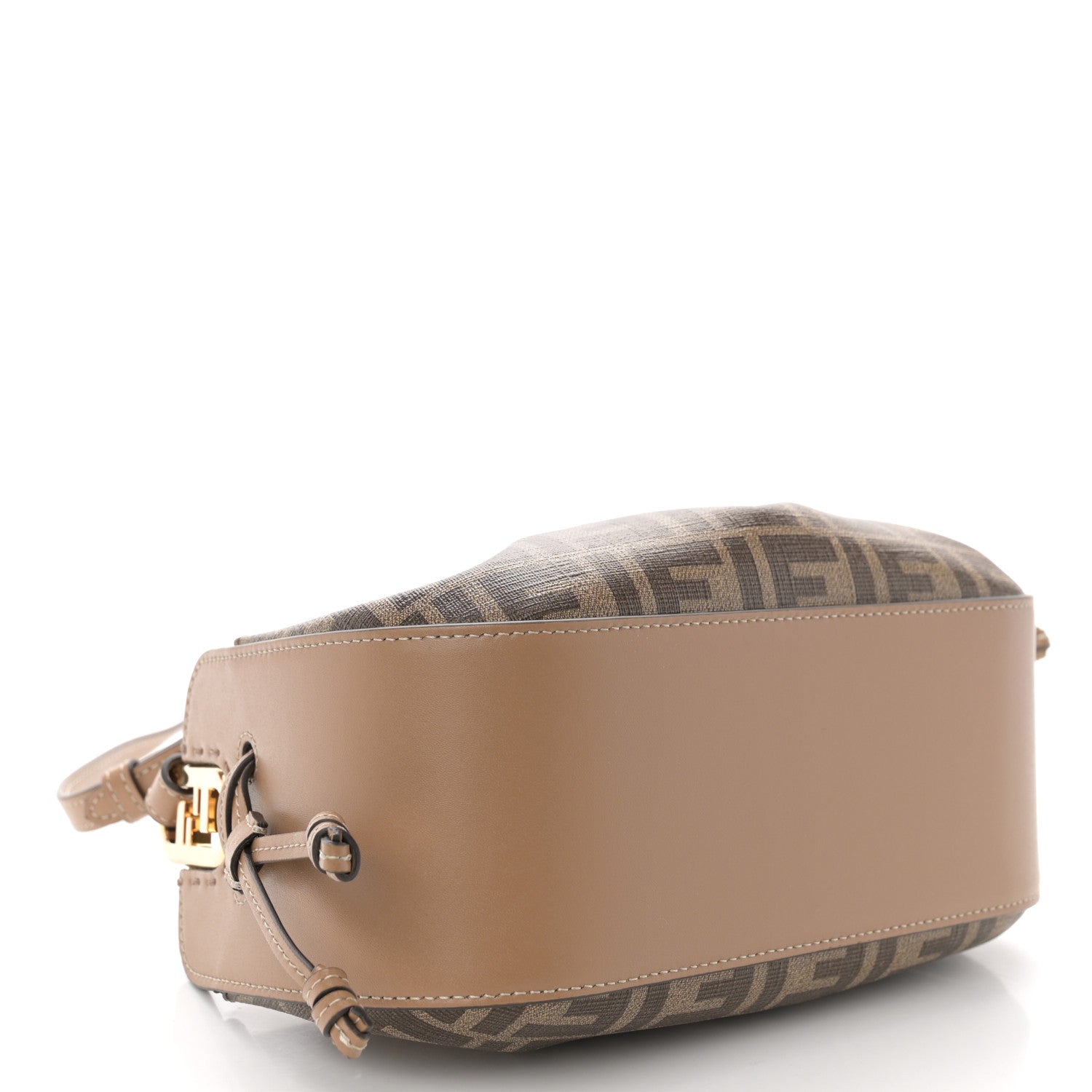 Fendi Glazed Fabric Vitello Liberty FF 1974 Mini Pomodorino Bag Tobacco Moro Sand 4 of 10