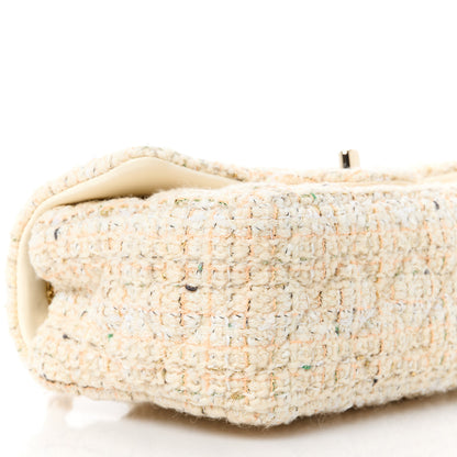 Chanel Tweed Quilted Mini Rectangular Flap Off White 10 of 12