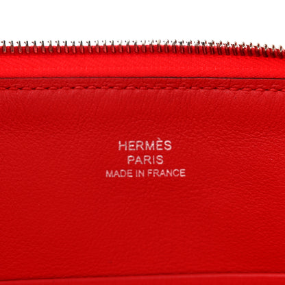 Hermes Swift Printed Rainbow Love Carre Long Pocket Pouch Rouge Coeur Alezan 6 of 13