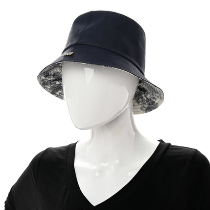 Christian Dior Cotton Toile De Jouy Bucket Hat 57 Blue 2 of 9