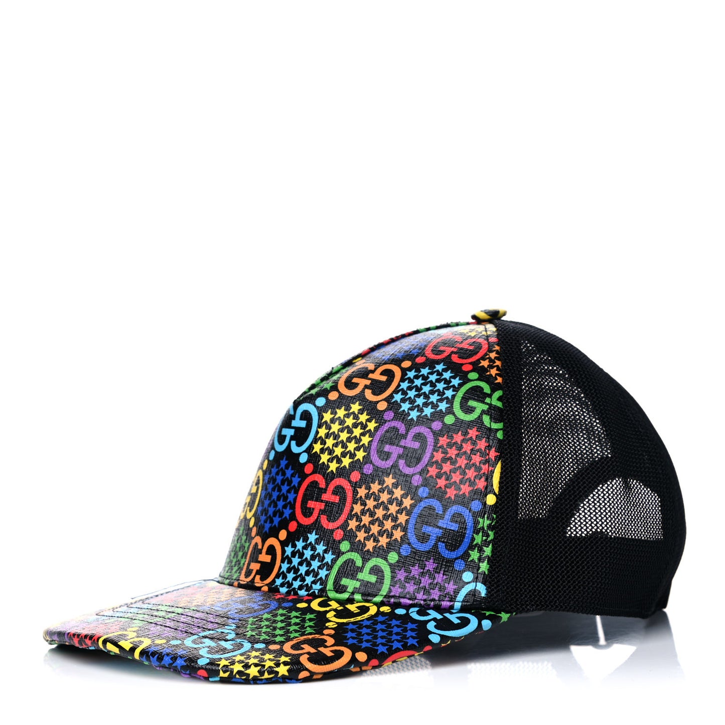 GG Supreme Monogram Psychedelic Baseball Hat 58 Black