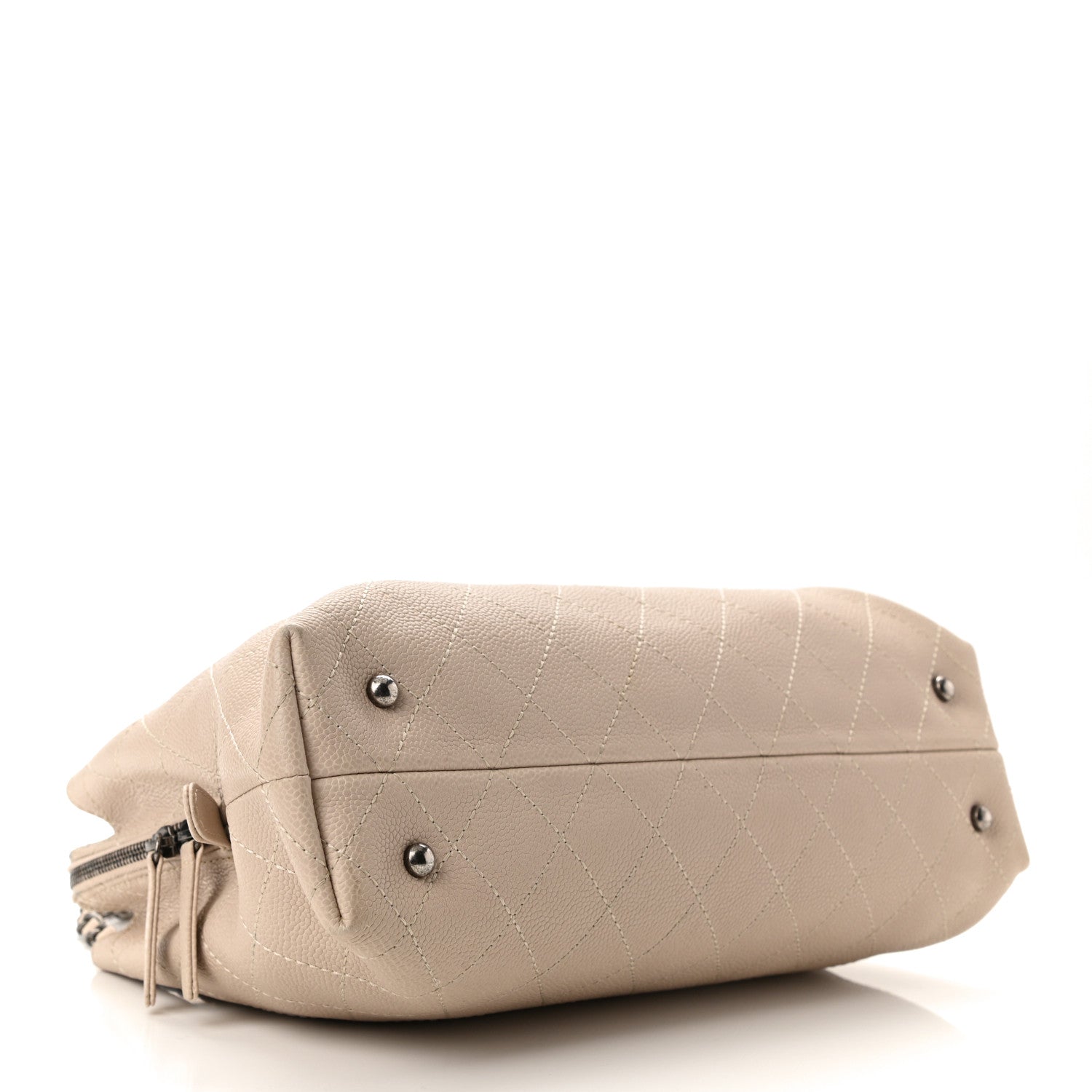 Chanel Grained Vegetal Calfskin Small Urban Shopping Tote Beige 4 of 11