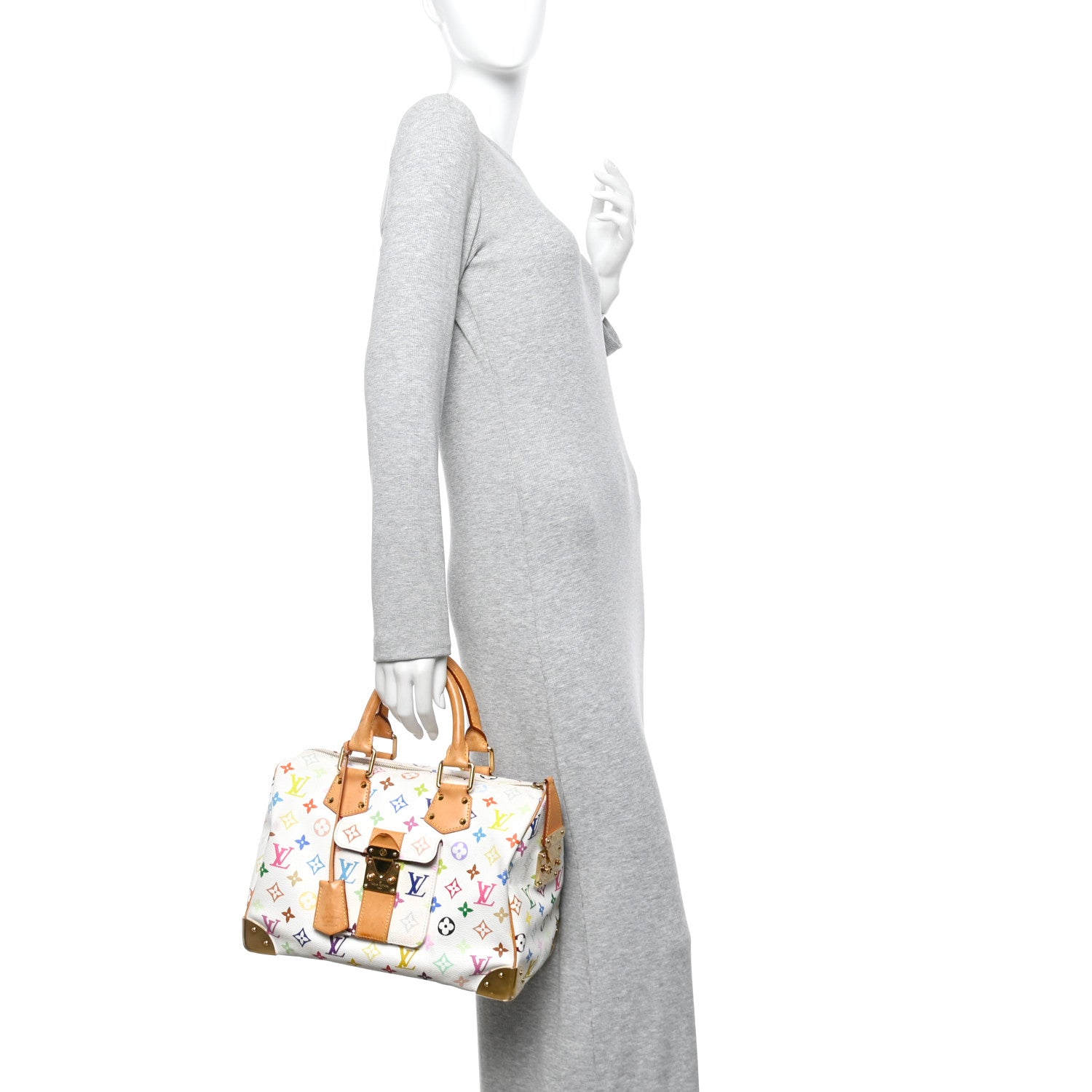 Louis Vuitton Monogram Multicolor Speedy 30 White 2 of 14