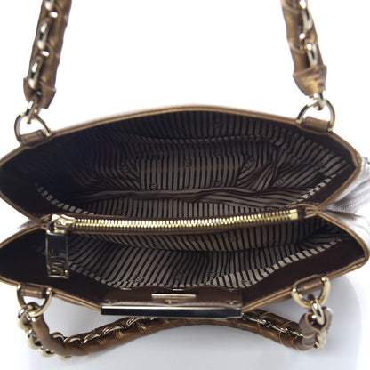 Fendi Vitello Perlat Small Mia Tote Nocciola 5 of 8