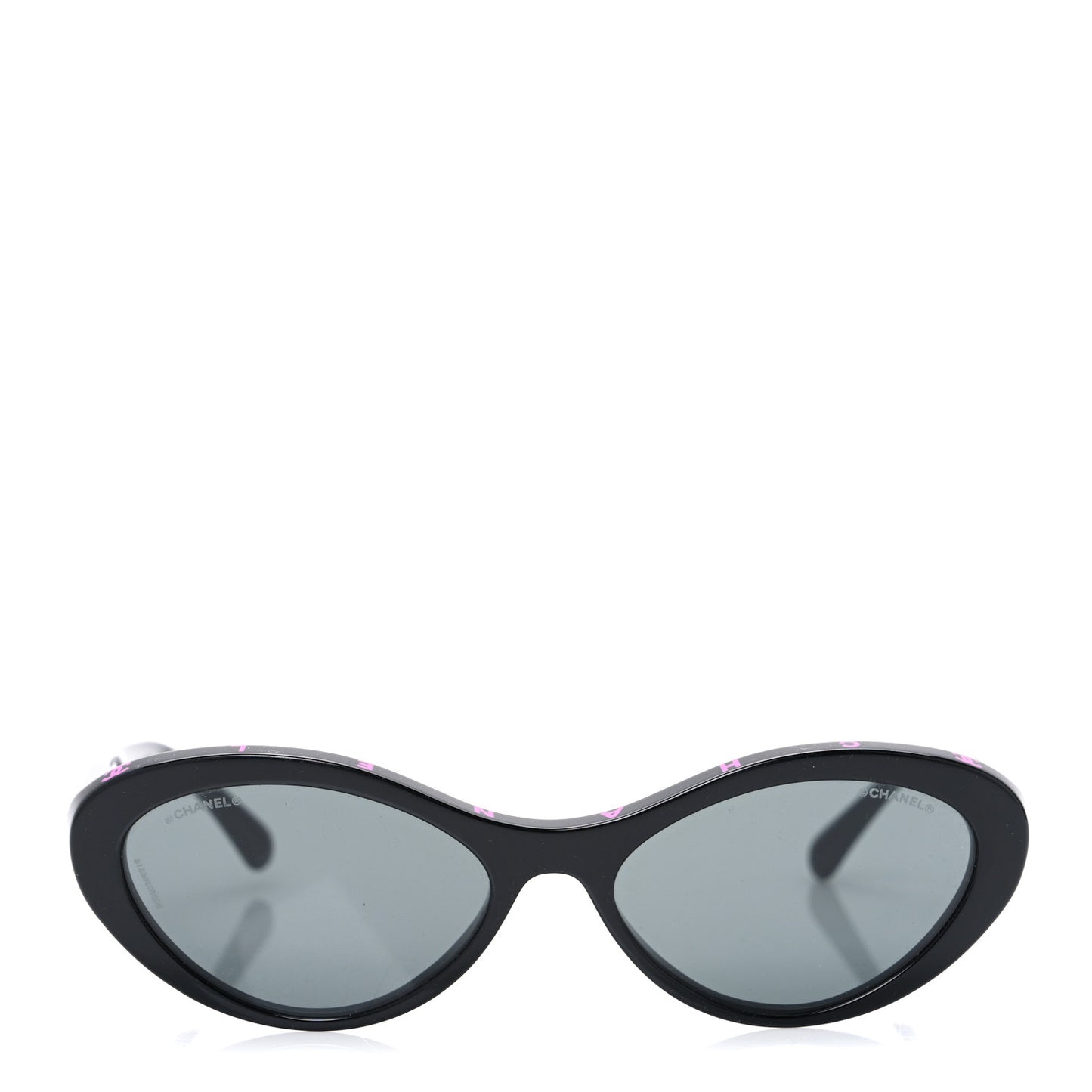 Acetate Oval Sunglasses 5416 Black Pink