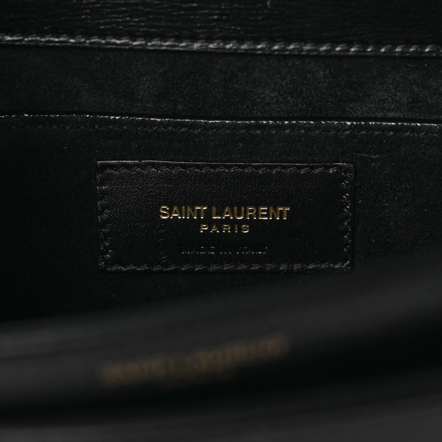 Saint Laurent Smooth Calfskin Medium Monogram Sunset Satchel Black 6 of 11