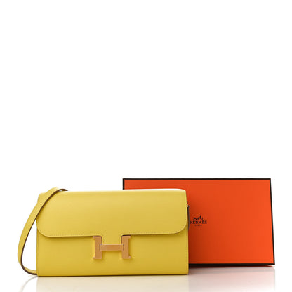 Hermes Evercolor Constance Wallet To Go Lime 11 of 11