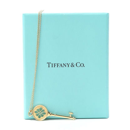 Tiffany 18K Yellow Gold Round Knot Key Pendant Necklace 6 of 6