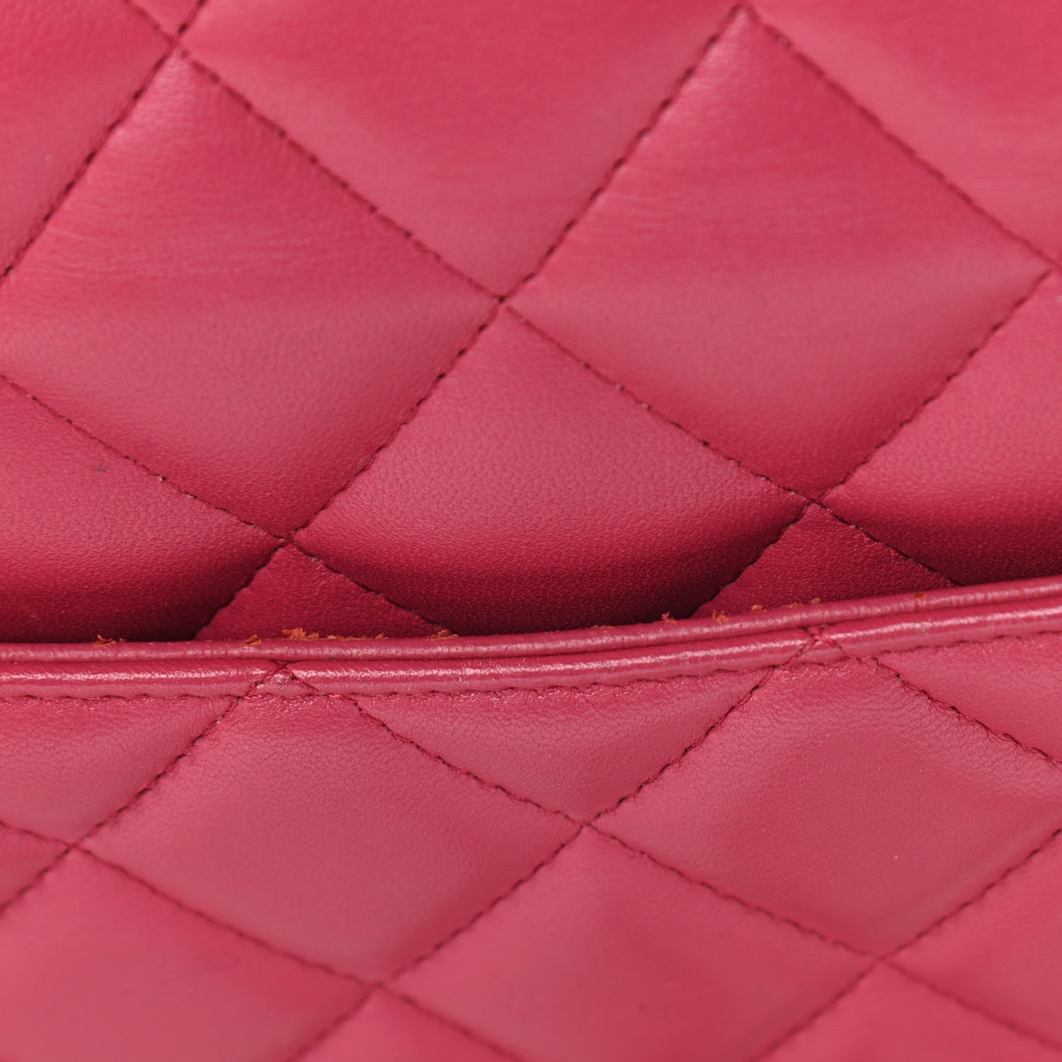 Chanel Lambskin Quilted Jumbo Double Flap Dark Pink 15 of 16