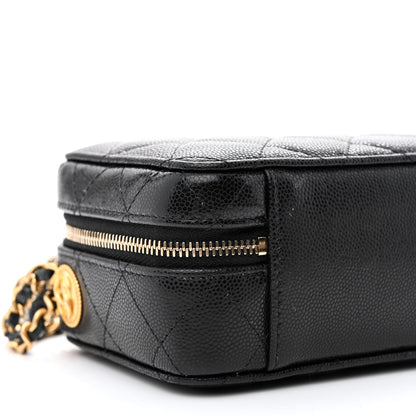 Chanel Caviar Quilted Twist Your Buttons Clutch With Chain Black 9 of 11