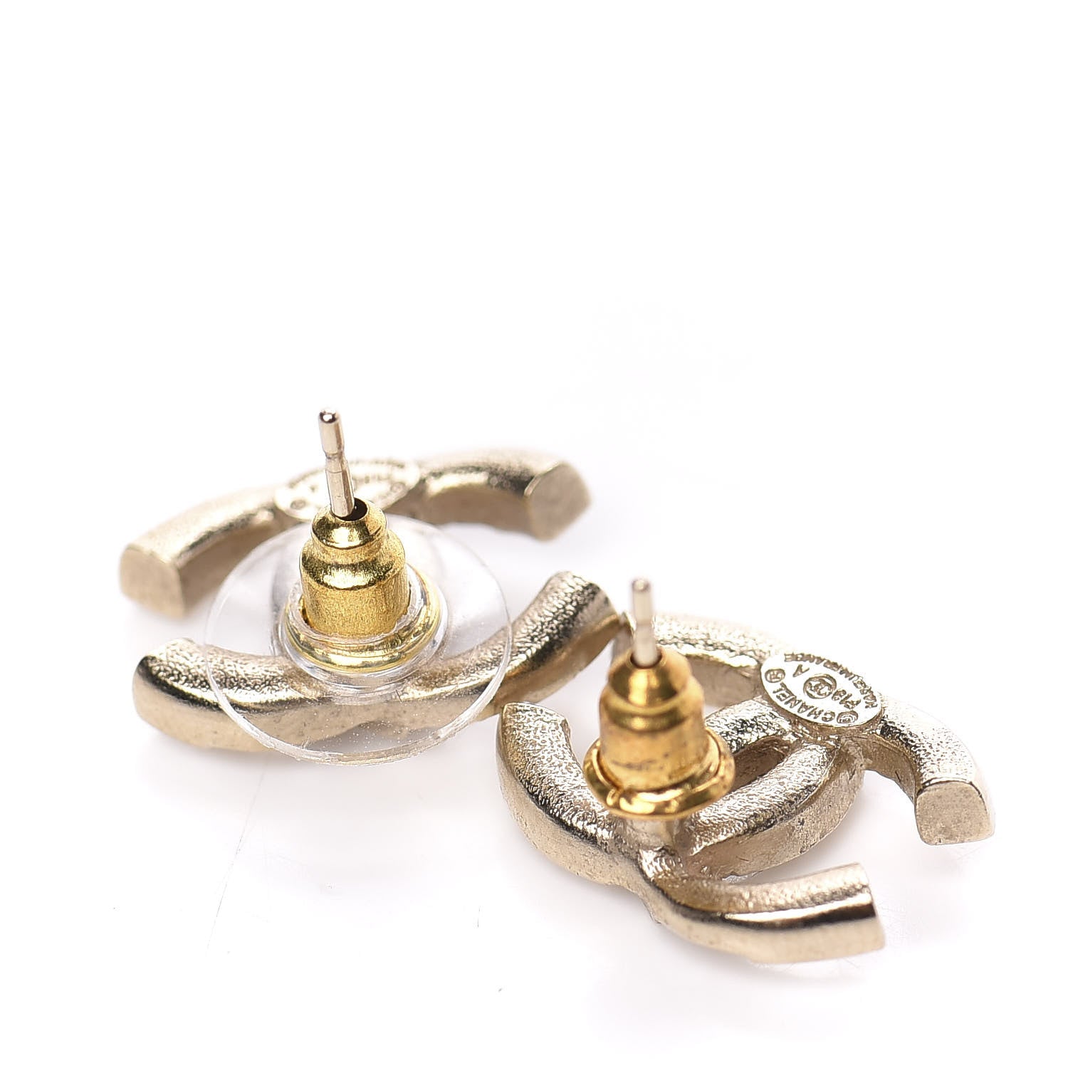 Chanel Crystal Nefertiti CC Earrings Gold 4 of 5