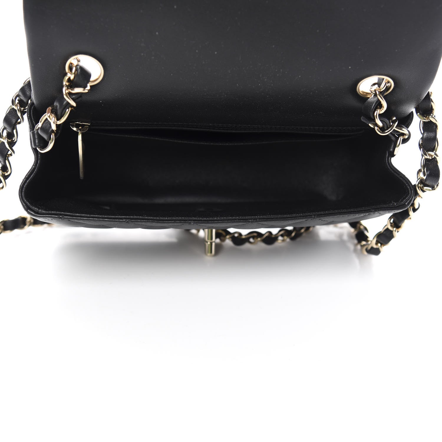 Chanel Lambskin Quilted Mini Rectangular Flap Black 5 of 10
