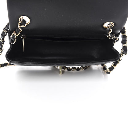 Chanel Lambskin Quilted Mini Rectangular Flap Black 5 of 10