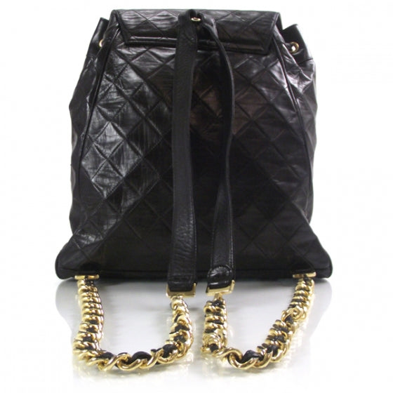 Lambskin Large Backpack Black