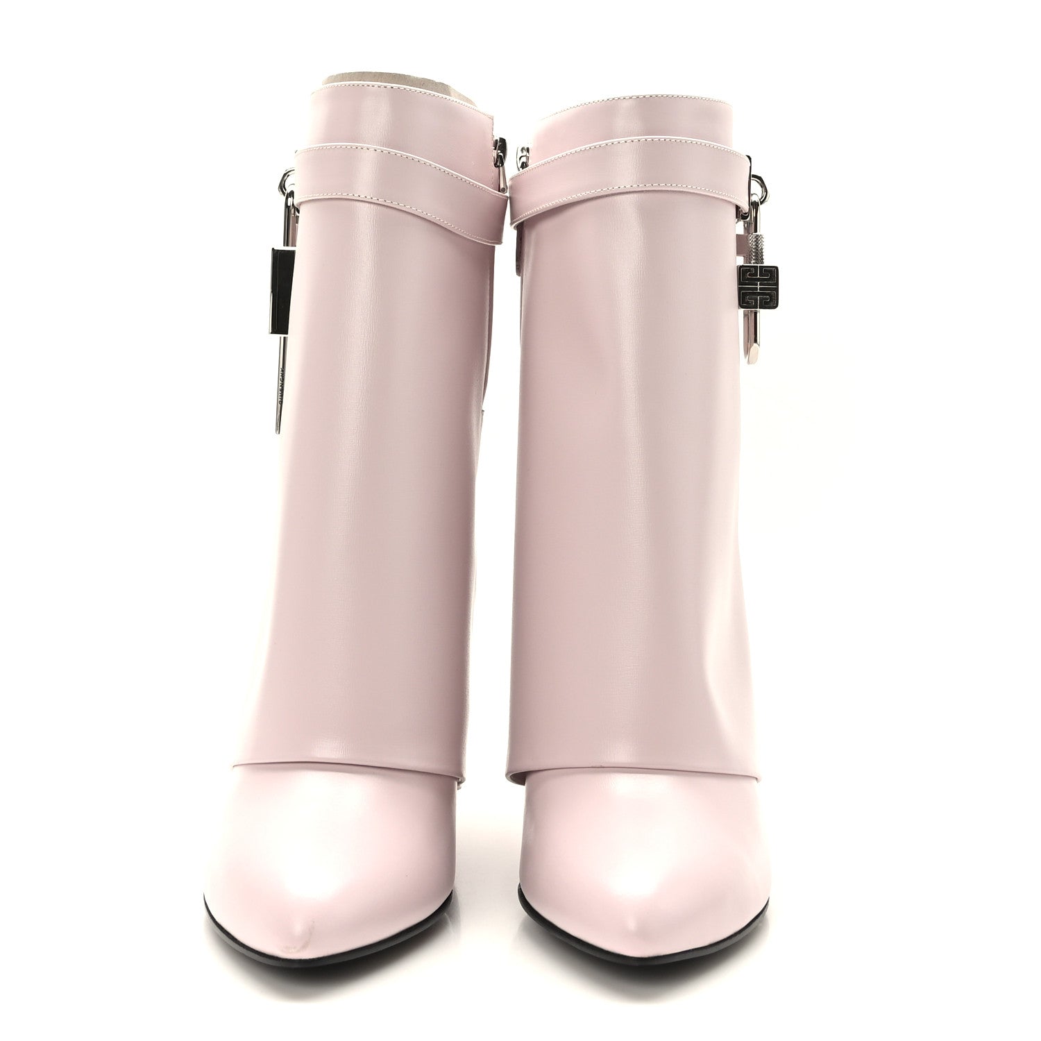 Givenchy Calfskin Shark Lock Ankle Boots 41 Light Pink 2 of 7