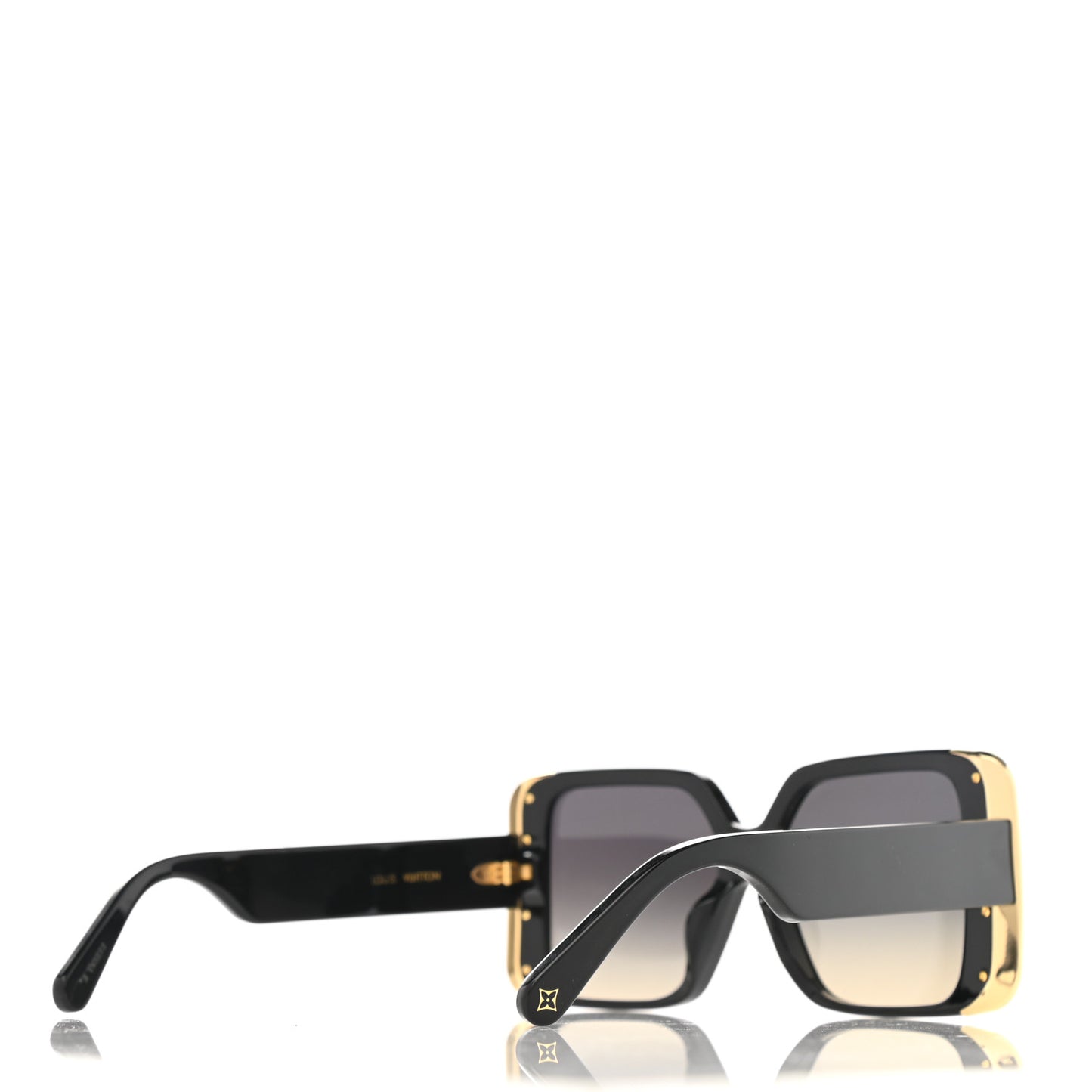 Acetate LV Moon Square Sunglasses Z1664W Black