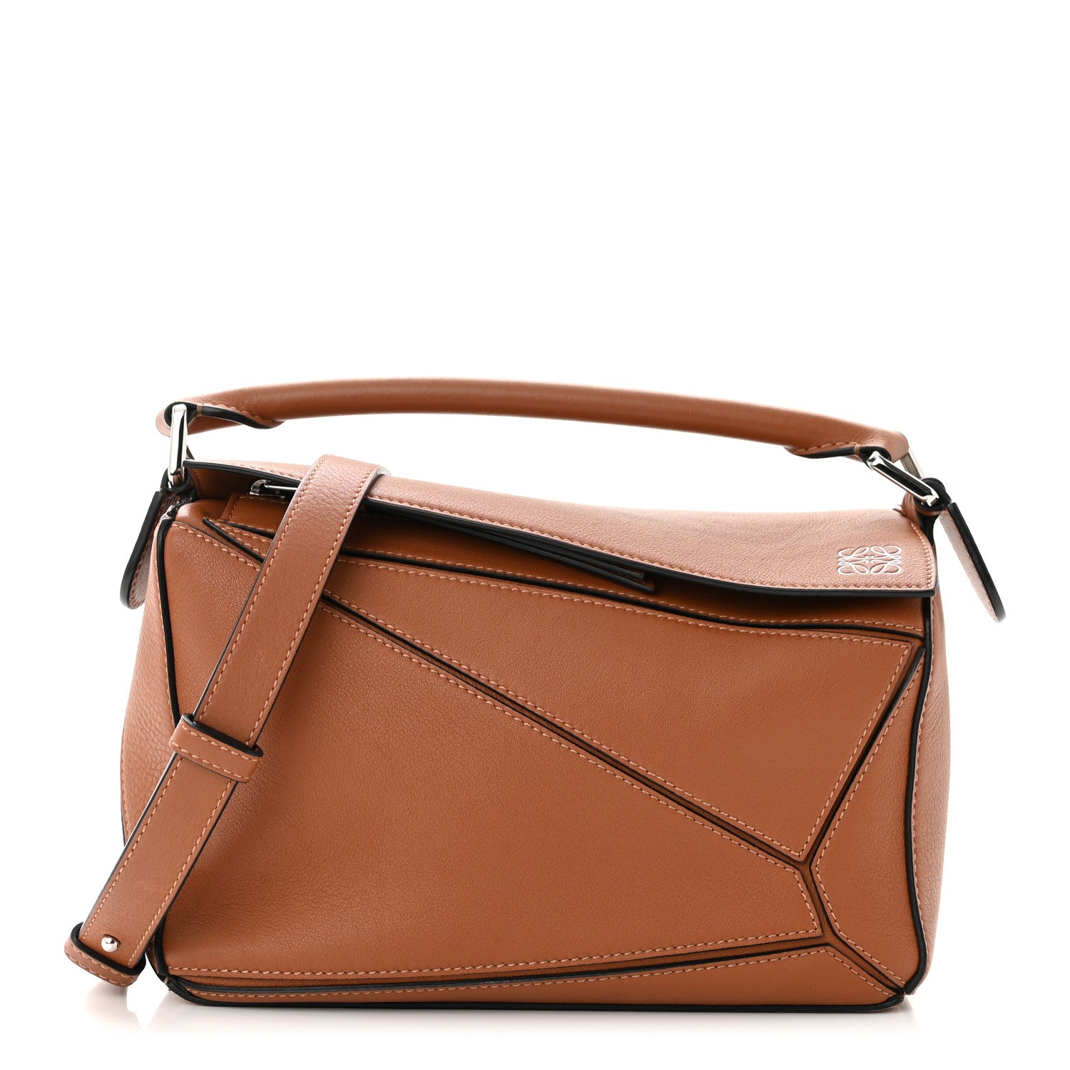 Loewe Calfskin Small Puzzle Bag Tan 1 of 11