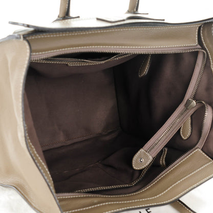 Celine Drummed Calfskin Mini Luggage Souris 5 of 9