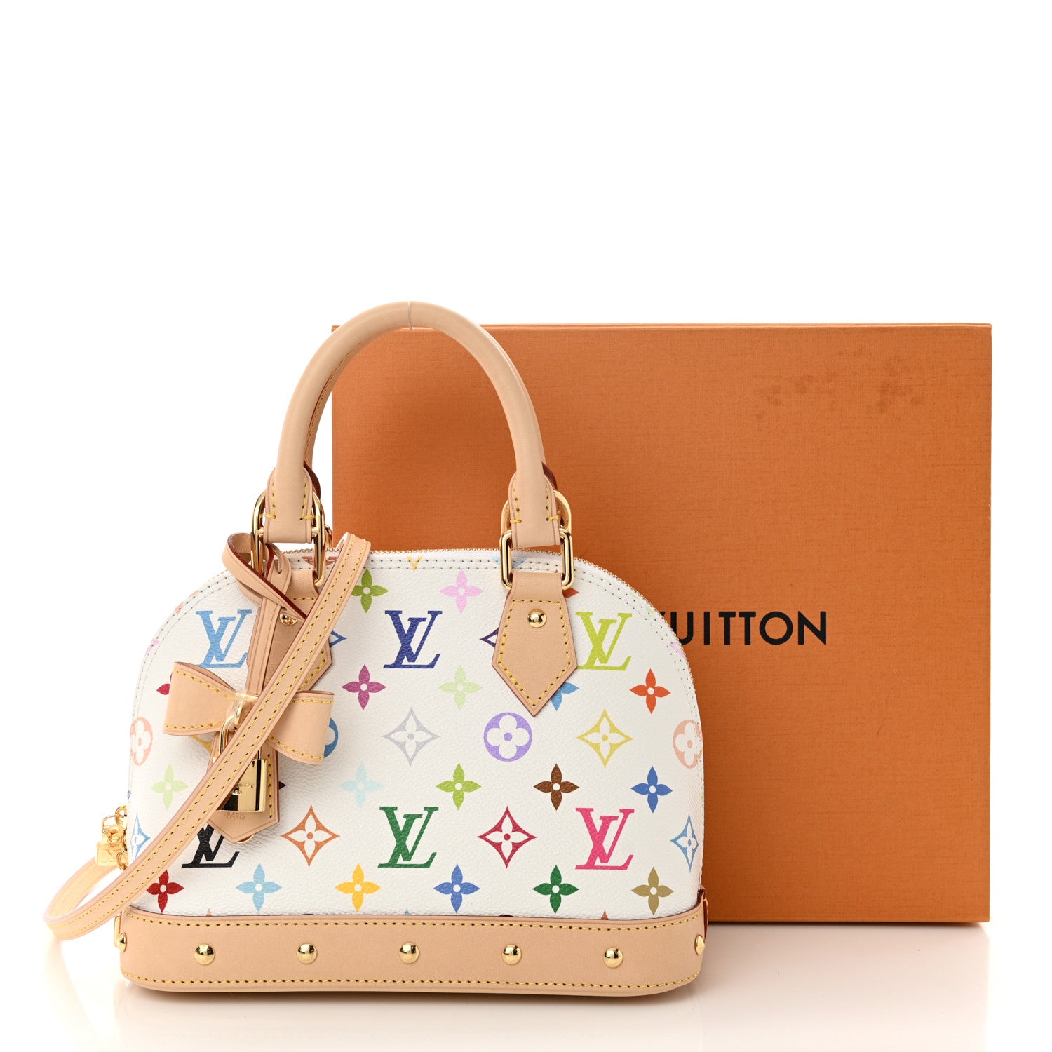 Louis Vuitton LV x TM Monogram Multicolor Alma BB White 10 of 10