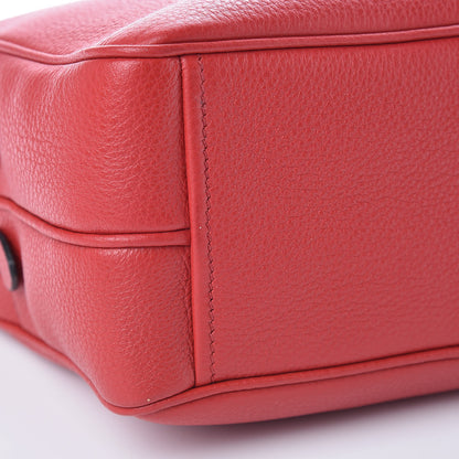 Prada Vitello Daino Medium Double Zip Shoulder Bag Rosso 10 of 11