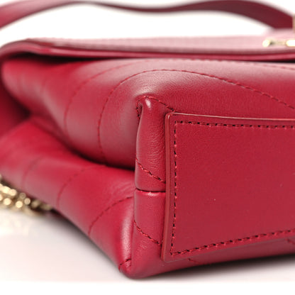 Chanel Calfskin Chevron Stitched Coco Waist Bag Red 9 of 11