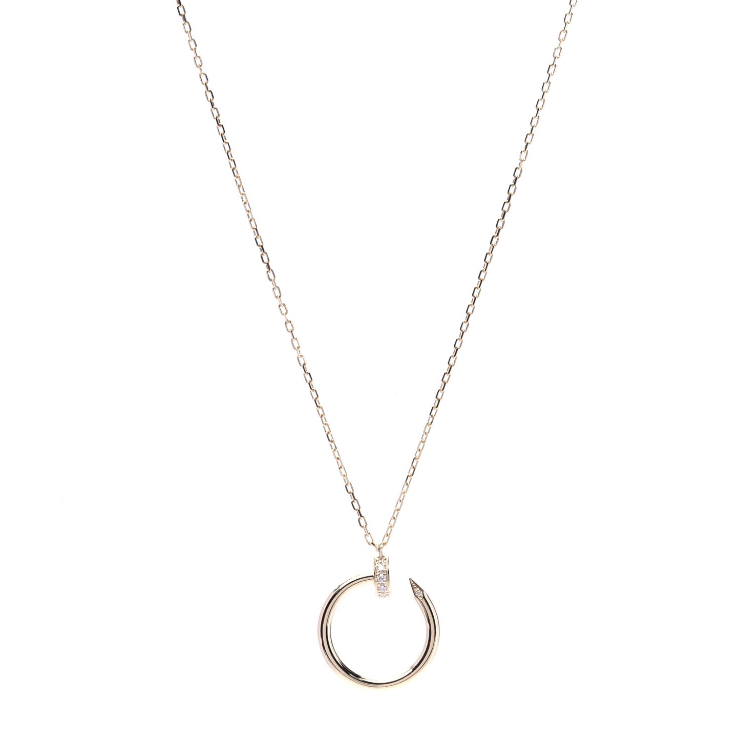 18K Yellow Gold Diamond Juste Un Clou Pendant Necklace