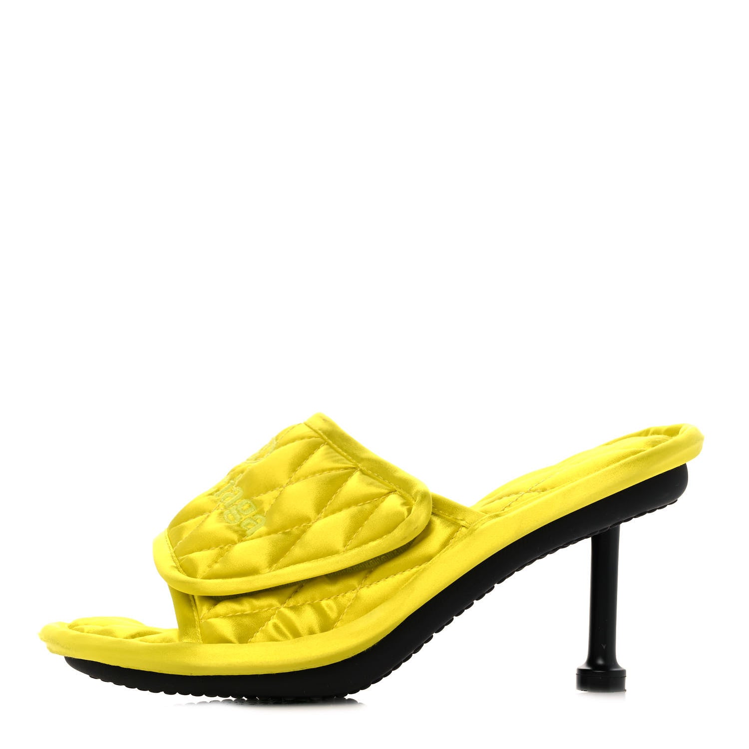 Balenciaga Satin Quilted Home 80mm Sandals 36 Lime 1 of 7