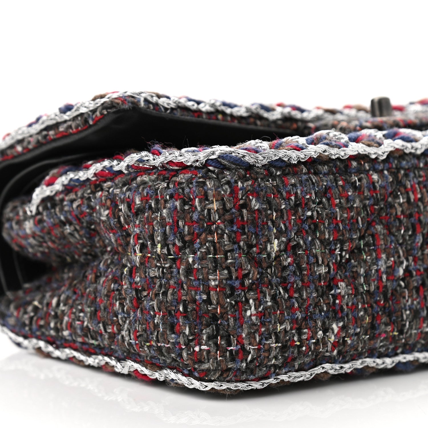 Chanel Tweed Quilted Medium Double Flap 8 of 15