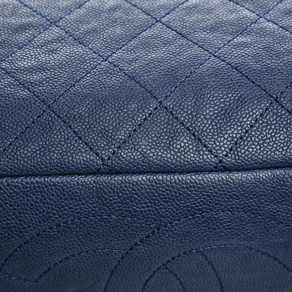 Chanel Caviar Quilted Framed Bowling Bag Blue 12 of 13