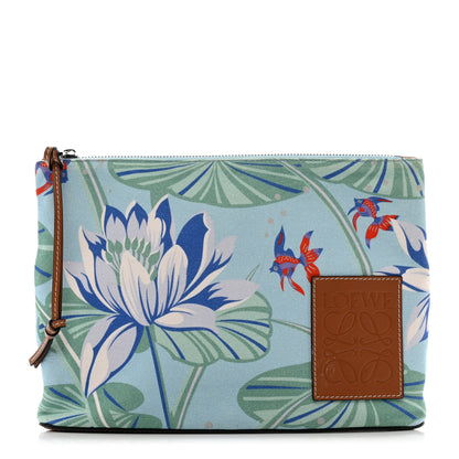 Loewe Canvas Waterlily Print Paula's Ibiza Small Pouch 1 of 6