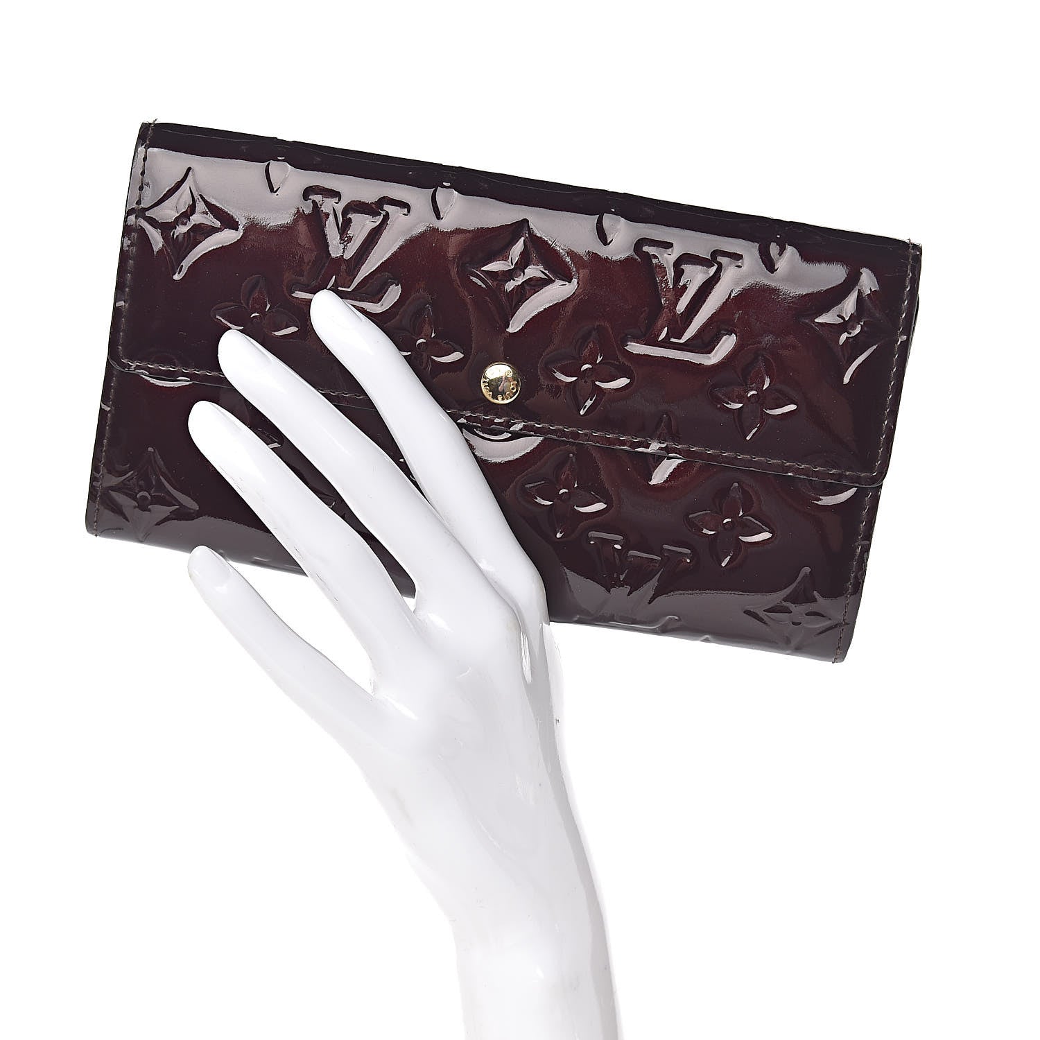 Louis Vuitton Vernis Sarah Wallet Amarante 2 of 7