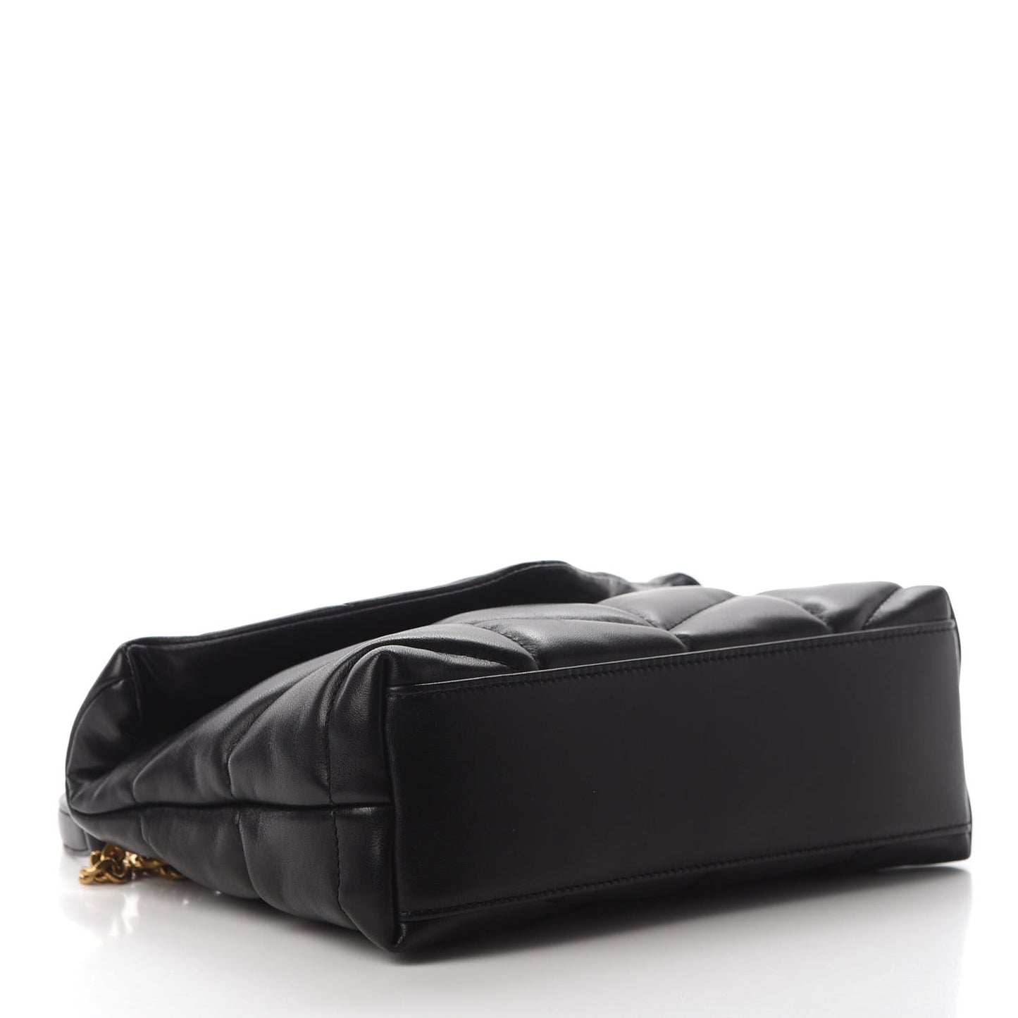 Lambskin Quilted Toy Loulou Puffer Monogram Chain Satchel Black