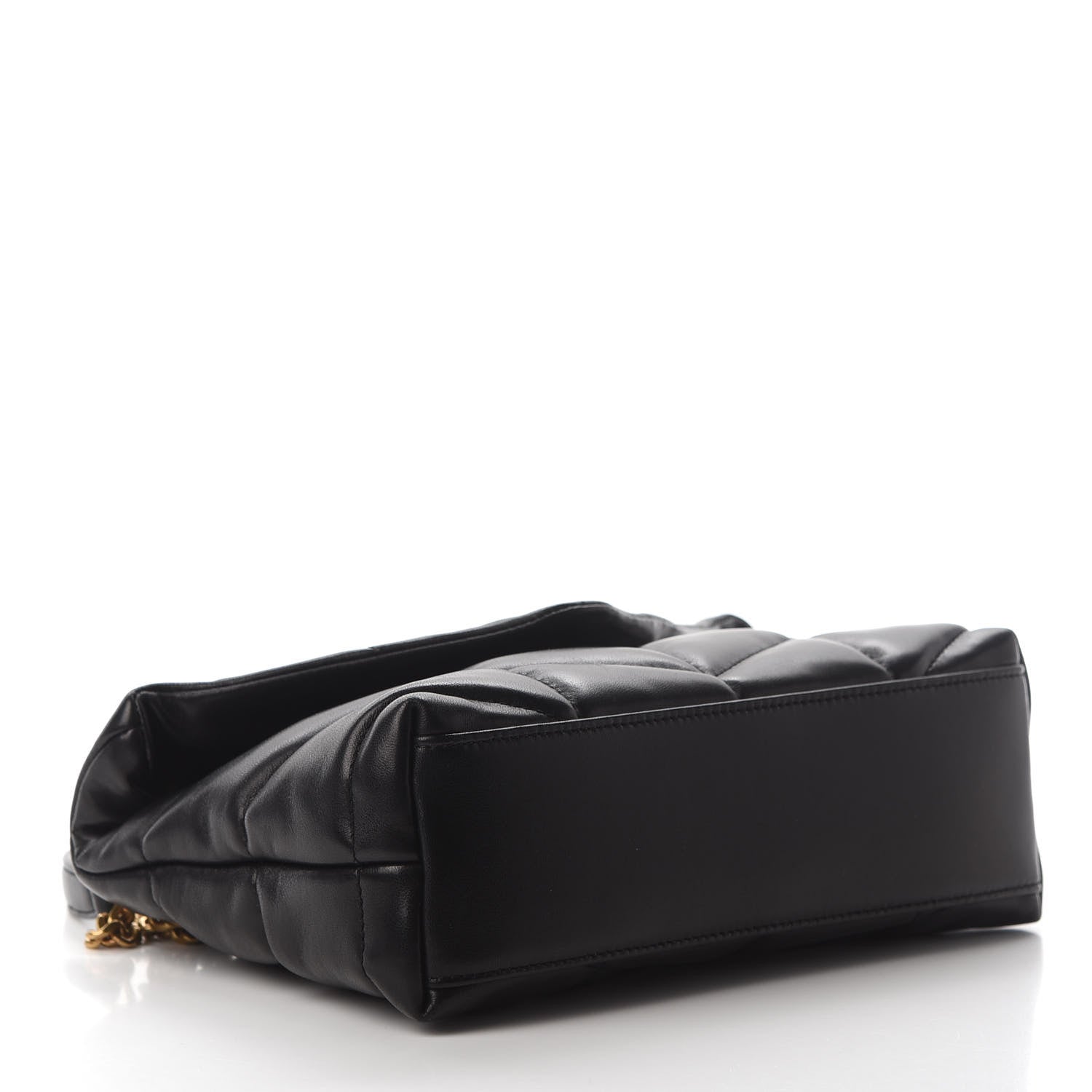 Saint Laurent Lambskin Quilted Toy Loulou Puffer Monogram Chain Satchel Black 3 of 7