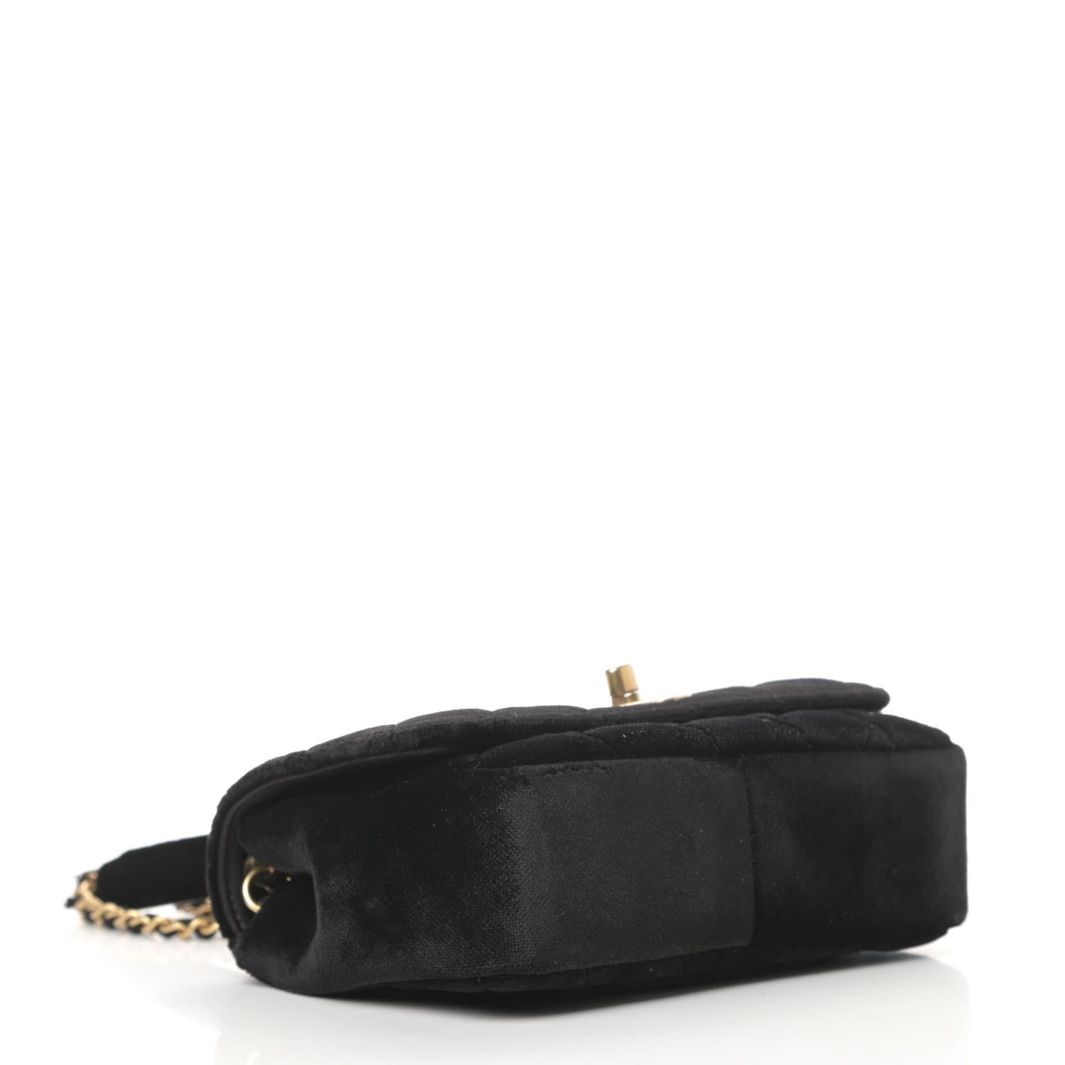 Chanel Velvet Quilted Small Camellia Flap Black 5 of 13