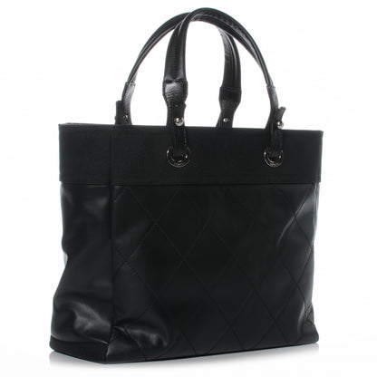 Chanel Coated Canvas Large Paris Biarritz Tote Black 3 of 7