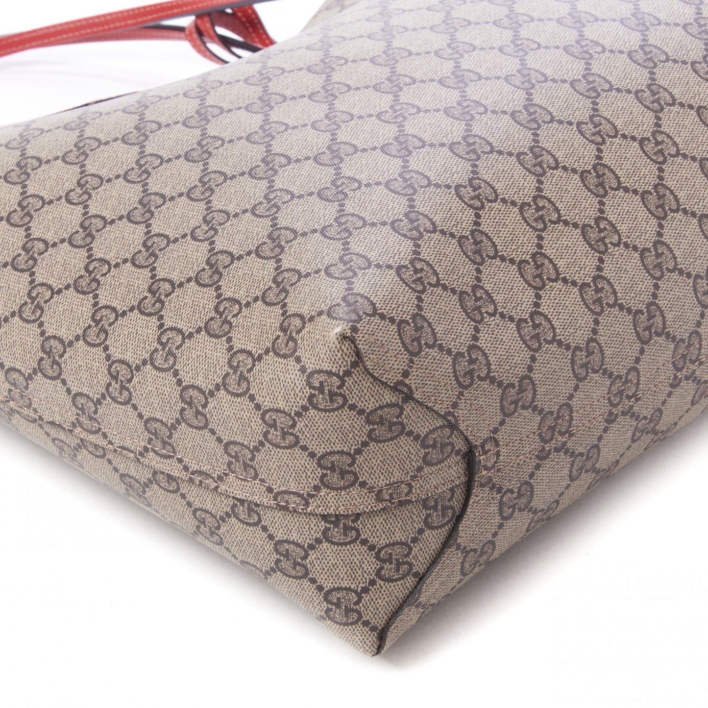 GG Supreme Monogram Medium Reversible Tote Beige Tobasco