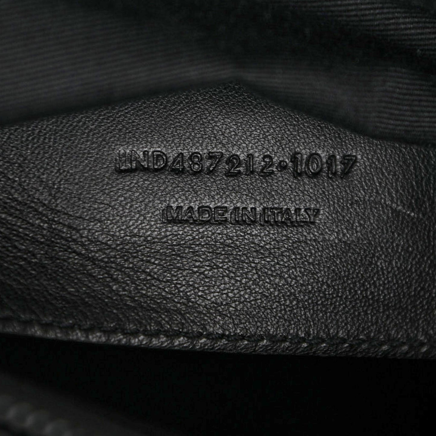 Sheepskin Matelasse Chevron Monogram Monochrome Large College Satchel Black