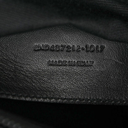 Saint Laurent Sheepskin Matelasse Chevron Monogram Monochrome Large College Satchel Black 9 of 9