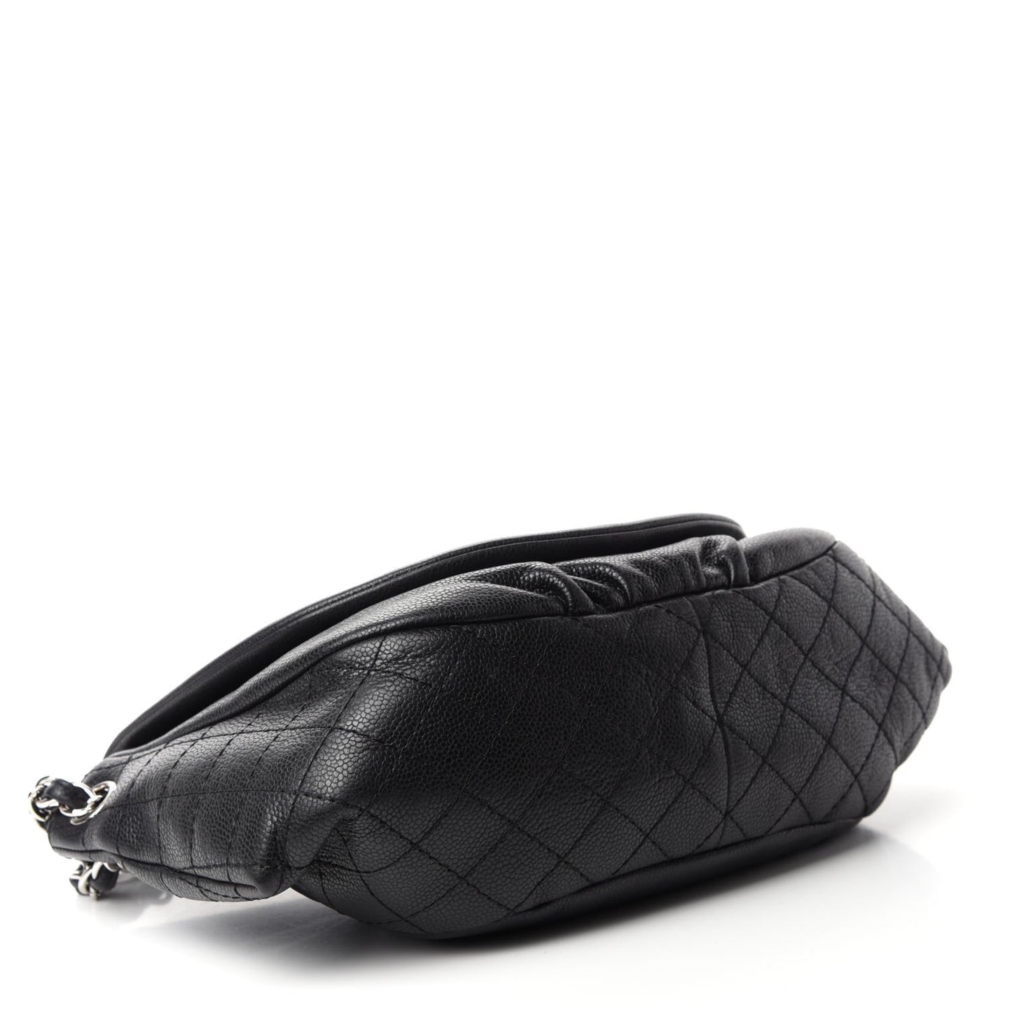 Caviar Half Moon Large Flap Black