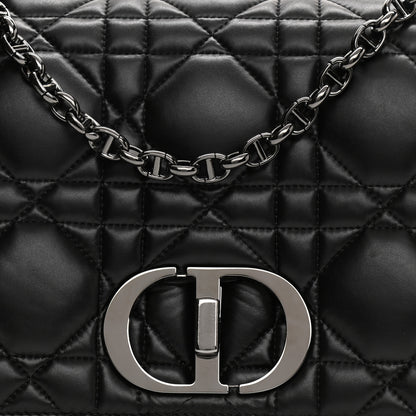Christian Dior Calfskin Macrocannage Large Caro Bag Black 15 of 19