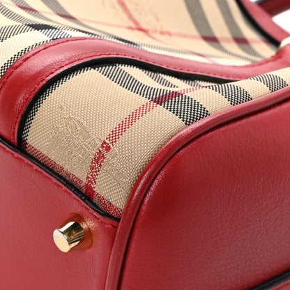 Burberry Horseferry Check Small Alchester Bowling Bag Red 11 of 12