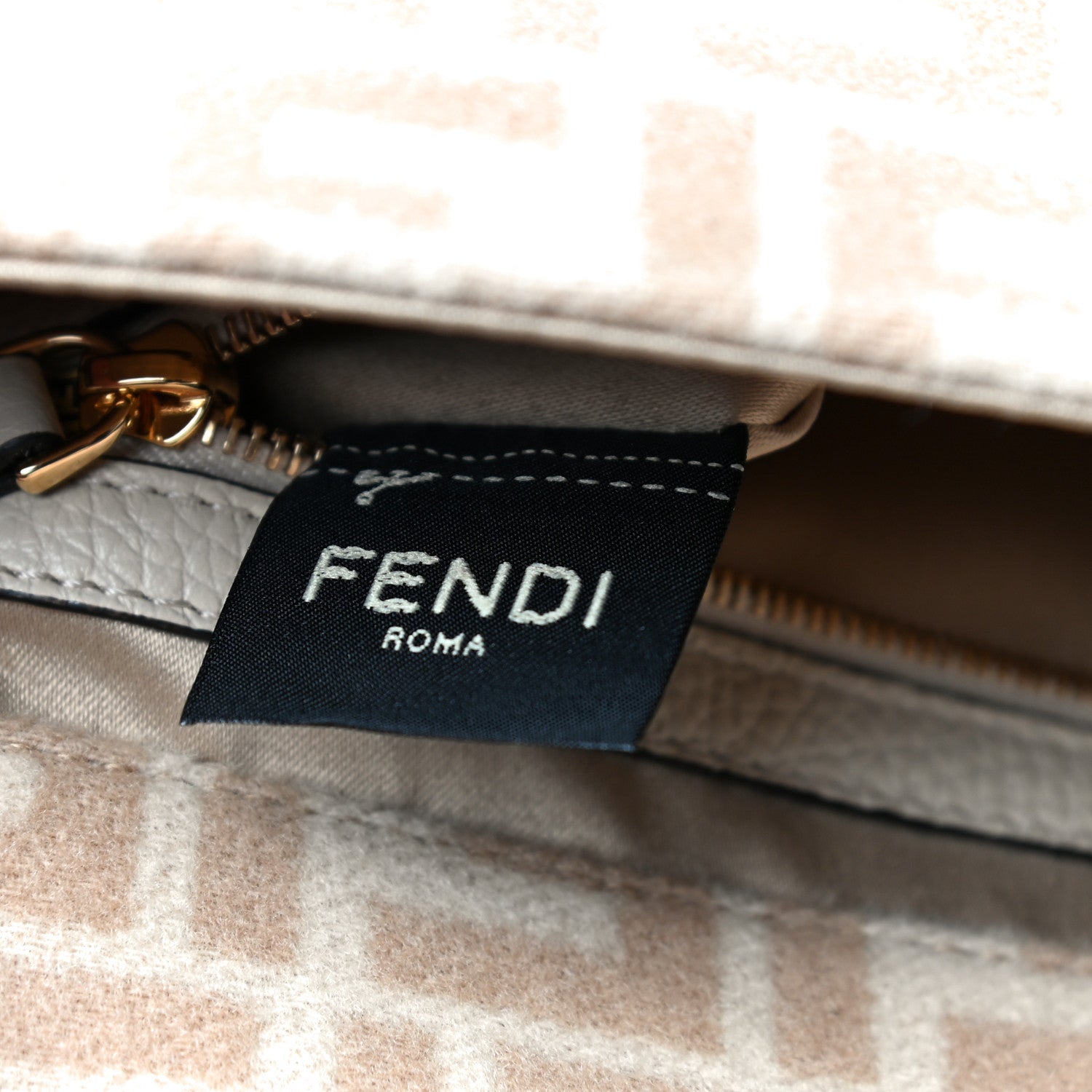 Fendi Wool Cuoio Romano Selleria FF 1974 Baguette 1997 Beige Cammello Camelia 7 of 11