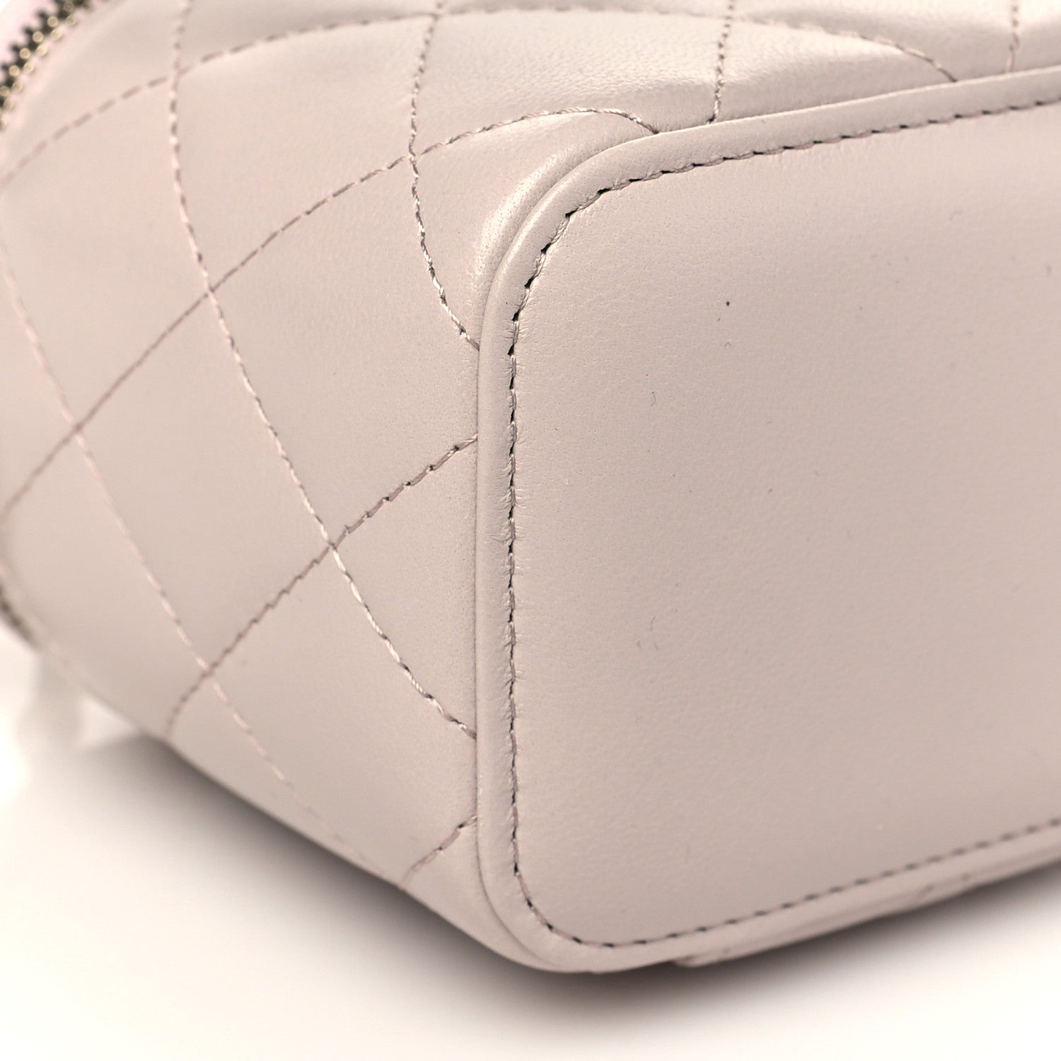 Chanel Lambskin Quilted Pearl Crush Mini Vanity Case With Chain Light Purple 8 of 10
