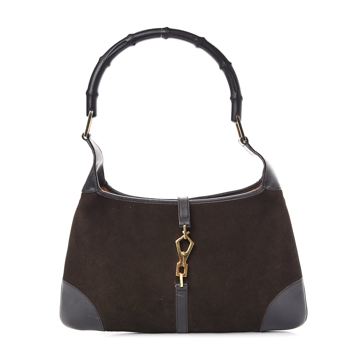 Suede Small Jackie O Hobo Dark Brown
