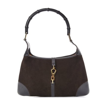 Gucci Suede Small Jackie O Hobo Dark Brown 1 of 14