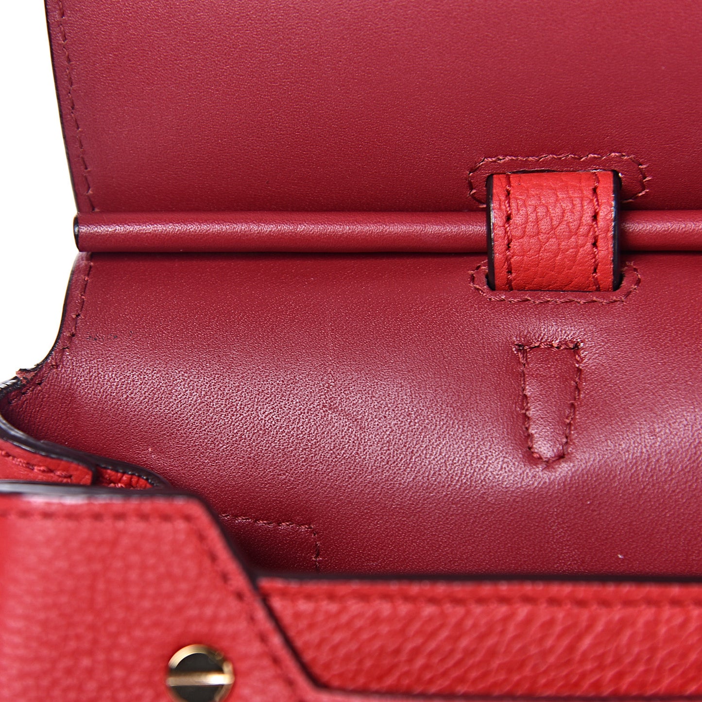 Grained Calfskin Large Milla Convertible Backpack Ruby Red