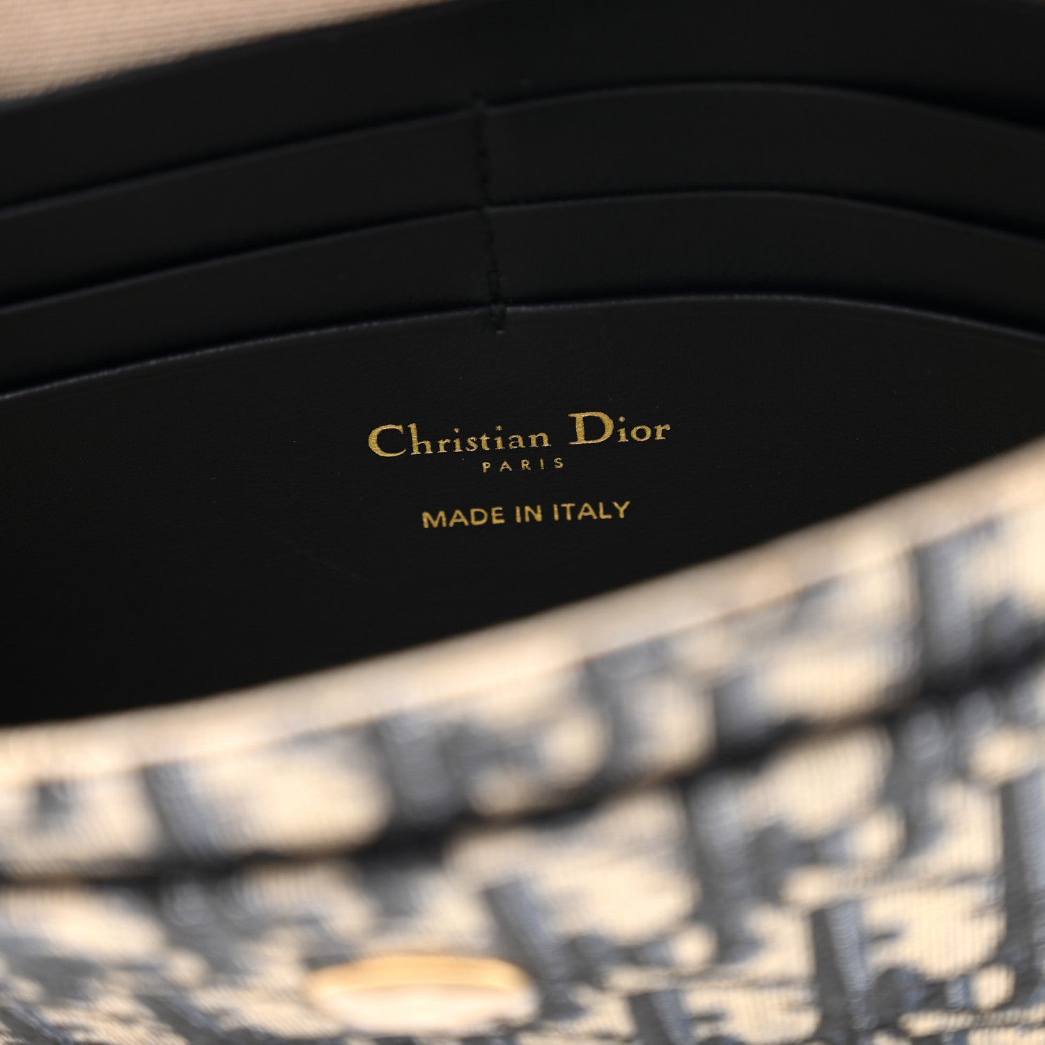 Christian Dior Oblique Saddle Chain Pouch Blue 6 of 11