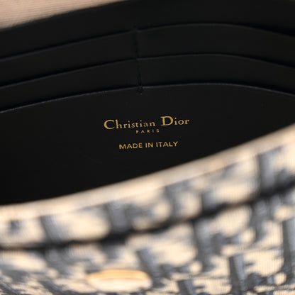 Christian Dior Oblique Saddle Chain Pouch Blue 6 of 11